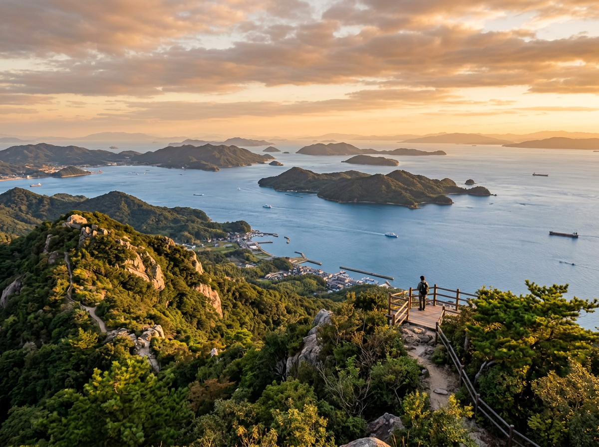 王子ヶ岳から望む瀬戸内海 - 玉野市